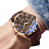 Fashion Men Luxury Watches Mens Business PU Leather Quartz Watch Gifts For Male Calendar Wristwatch Relogio Masculino