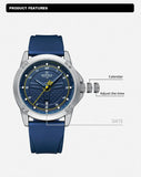 NAVIFORCE Casual Quartz Wristwatch Fashion Waterproof Men's Watches Sport Silicone Strap Male Luminous Clock Relogio Masculino