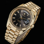 2023 New Sugess Watch of Men 40mm Day Date Automatic Dandong SL3034 Movement Retro Mechanical Wristwatch Sapphire Glass Golden Gola Watches