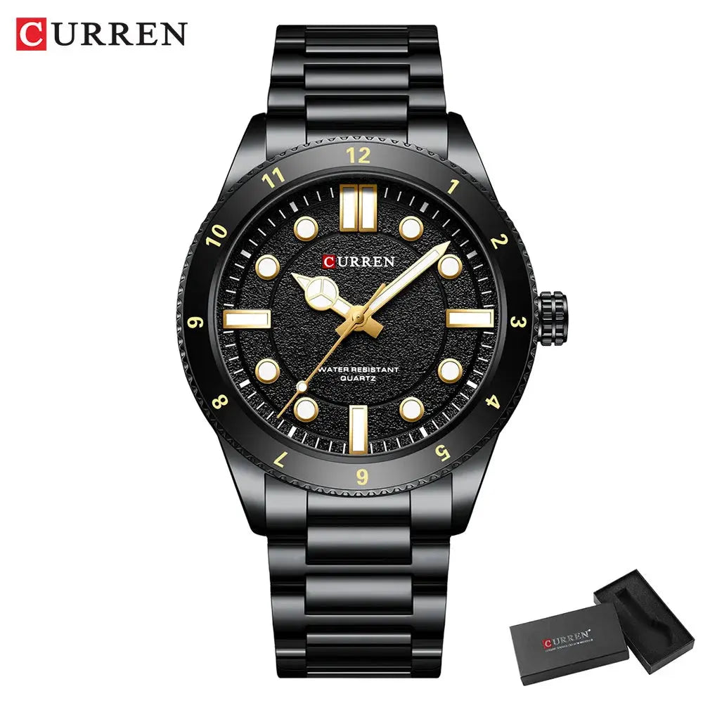 CURREN 2025 New Luxury Watch Business Waterproof Male Clock Luminous Stainless Steel Quartz Men Watch reloj hombre Gola Watches