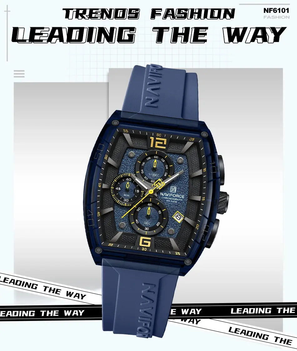 Top Brand NAVIFORCE Fashion Watches for Men Quartz Silicone Strap 50M Waterproof Date Original Man's WristWatch Reloj Hombr 2025 My Store