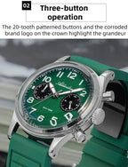 ADDIESDIVE New 2025 Chronograph 38mm Men's Watches VK64 Quartz Wristwatch Luminous Bubble Mirror 10Bar Waterproof Steel Watch Gola Watches