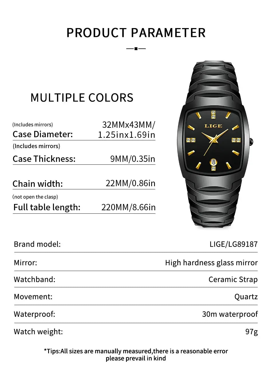 LIGE New Ladies Waterproof Watch Luxury Ceramic Braceletz Women Watches Creative Fashion Original Elegant Quartz Wristwatch Gift Gola Watches