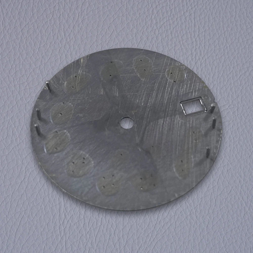 28.5mm S Logo Silver Nail Arabic Sunburst Dial Fit NH35/NH36/7S/4R Movement Dial Watch Modification Accessories