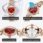 OUPINKE 3191 Luxury Women Watch Original Top Brand Waterproof Sapphire Mirror Diamond Watch Swiss Movement Quartz Women Watch Gola Watches