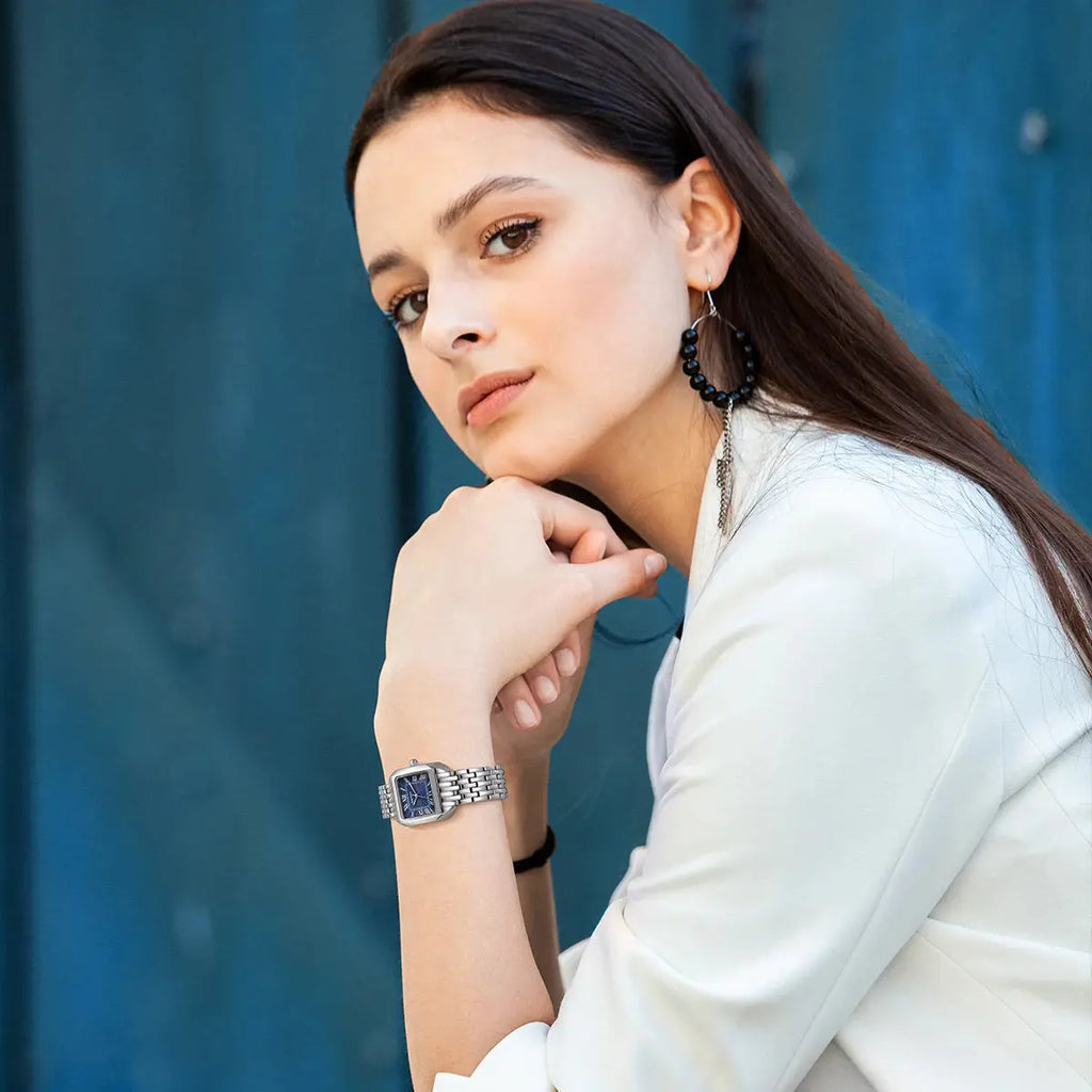 BERNY Luxury Brand Woman Watch New In High Quality S/S Square Ladies Quartz Watches Fashion Elegant Business Wristwatch Gola Watches