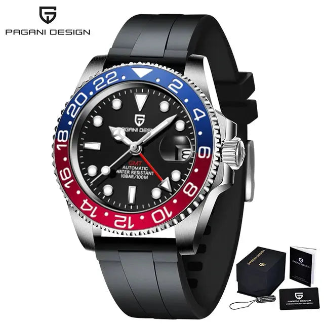 PAGANI DESIGN V3 Version GMT Watches Men's Luxury Sapphire Automatic Mechanical Watch 40MM Stainless Steel Waterproof Watch Gola Watches