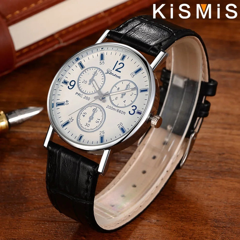 Men Leather Strap Quartz Watches Fashion Business Casual Sports Watch Male Accessories Stylish Clocks for Men