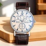 Men Leather Strap Quartz Watches Fashion Business Casual Sports Watch Male Accessories Stylish Clocks for Men