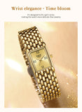 LIGE 2025 New Gold Women's Watch Luxury Quartz Watch Stainless Steel Bracelet Retro Fashion 30M Waterproof Watch for Women reloj