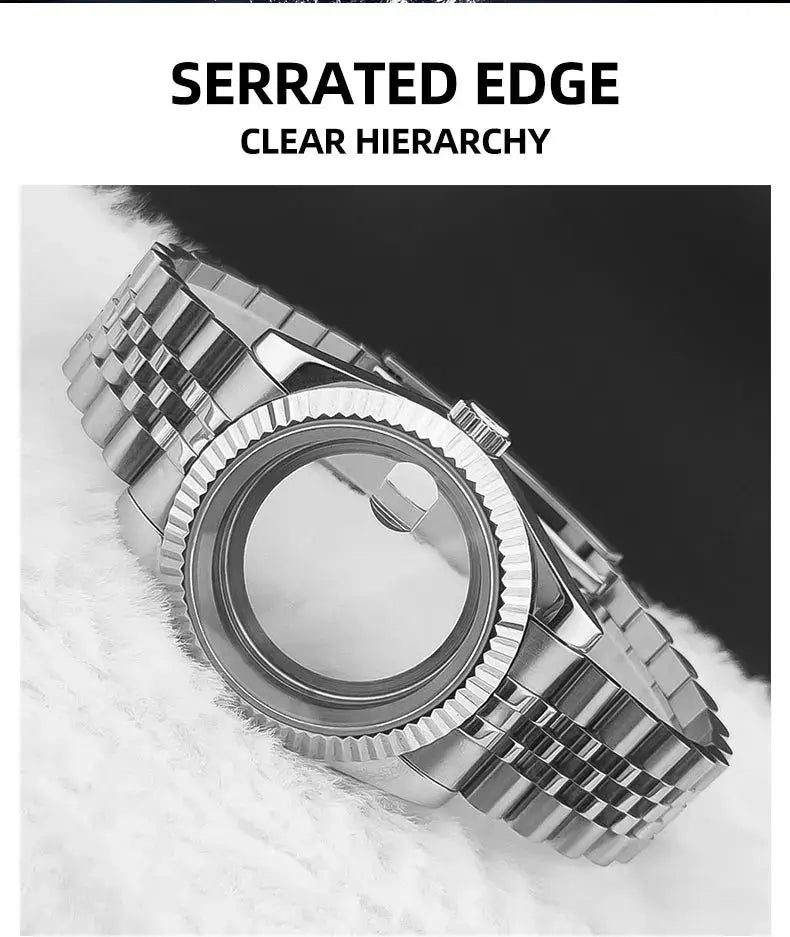 Neiton 36mm/39mm Sapphire Glass For Men Watch Case Fit NH36 NH34 NH35Movement FashionWaterproof Jubilee Stainless Steel Gola Watches