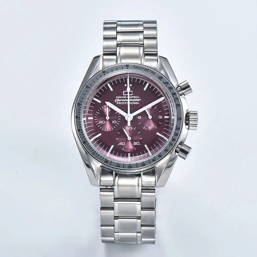 Japanese Quartz Watch Vk63 Men's Business Watch Panda Dial VK63 Movement Chronograph Electronic Multi-Function No Sapphire Glass Gola Watches