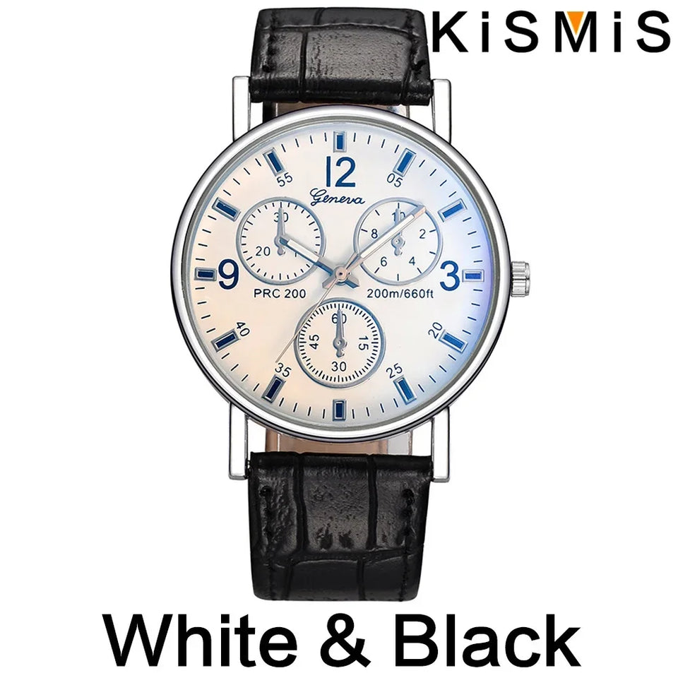 Men Leather Strap Quartz Watches Fashion Business Casual Sports Watch Male Accessories Stylish Clocks for Men