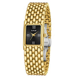 LIGE 2025 New Gold Women's Watch Luxury Quartz Watch Stainless Steel Bracelet Retro Fashion 30M Waterproof Watch for Women reloj