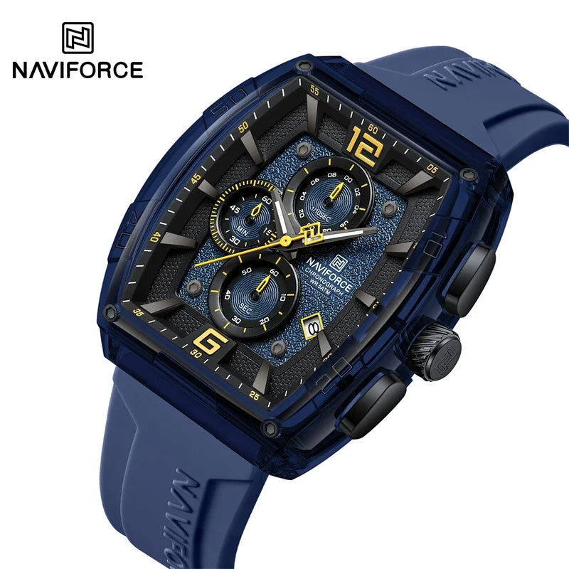 Top Brand NAVIFORCE Fashion Watches for Men Quartz Silicone Strap 50M Waterproof Date Original Man's WristWatch Reloj Hombr 2025