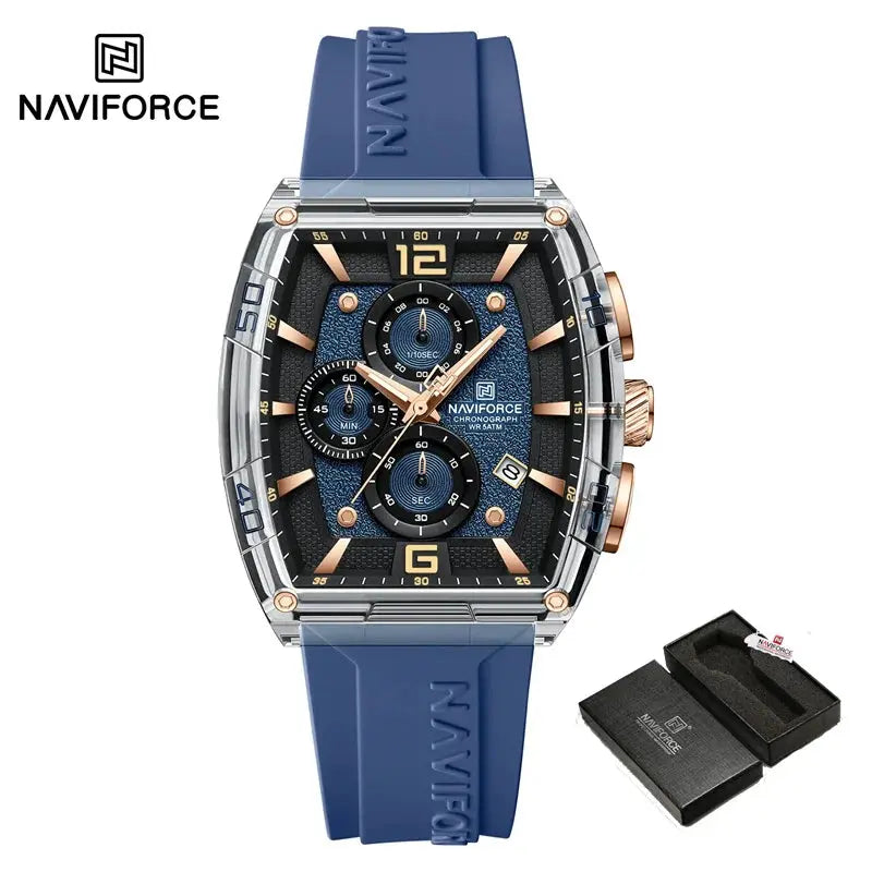 Top Brand NAVIFORCE Fashion Watches for Men Quartz Silicone Strap 50M Waterproof Date Original Man's WristWatch Reloj Hombr 2025 My Store