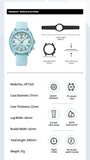 NAVIFORCE Women's Waterproof Watch Fashion Casual Luminous Display Quartz Wristwatch with Silicone Band Reloj Mujer High Quality