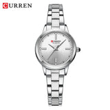 CURREN-Women's Simple Dial Wristwatch, Elegant and Charming Bracelet Quart Watches for Lady, Fashion Brand