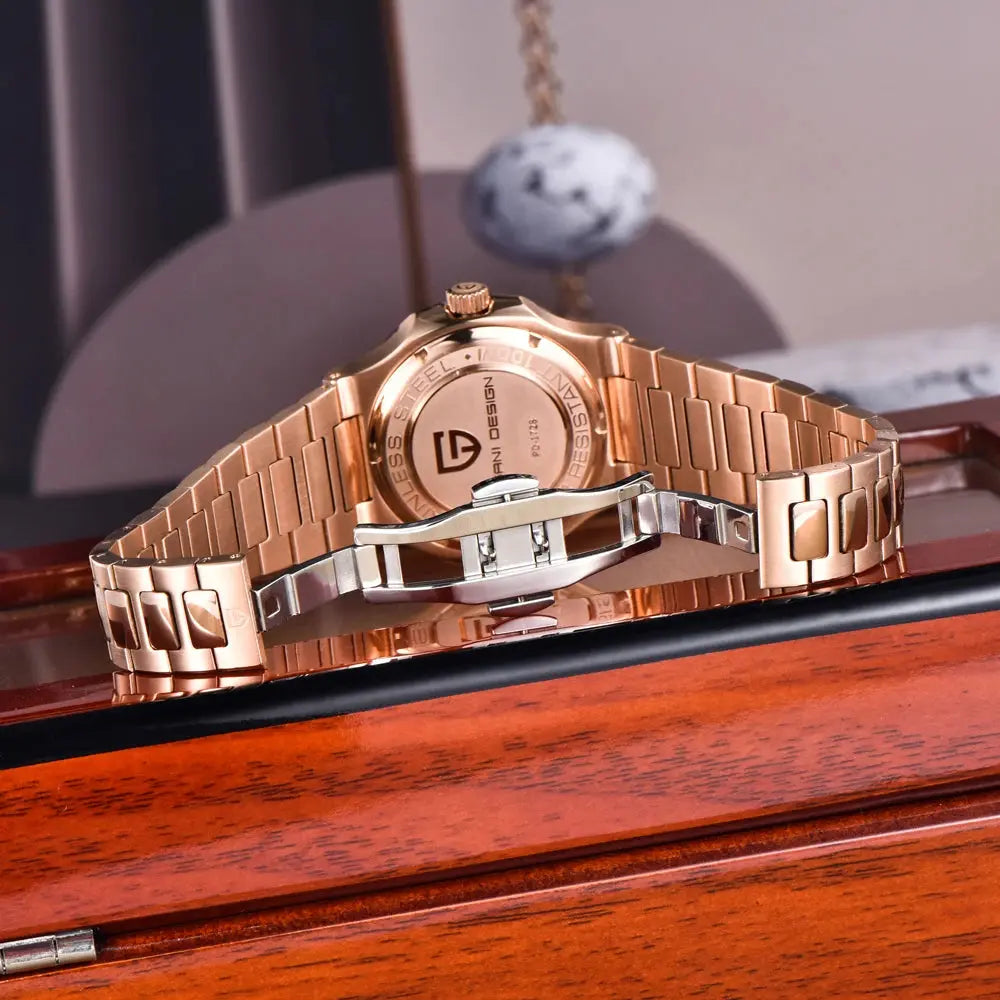 2025 New PAGANI DESIGN Watches Rose Gold Luxury Automatic Mechanical Men's Watch Sapphire Glass Stainless Steel Waterproof Clock Gola Watches