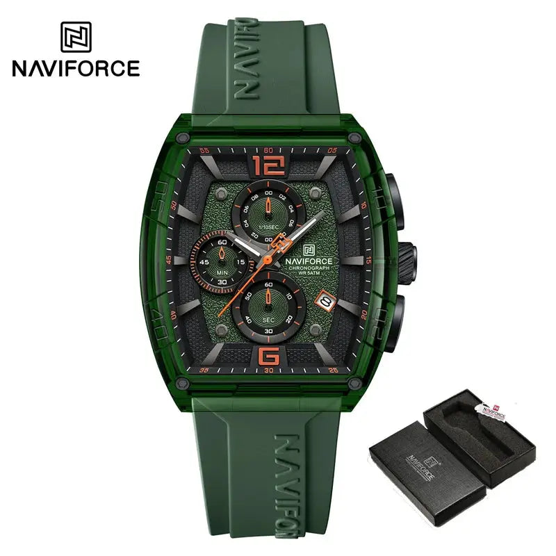 Top Brand NAVIFORCE Fashion Watches for Men Quartz Silicone Strap 50M Waterproof Date Original Man's WristWatch Reloj Hombr 2025 My Store