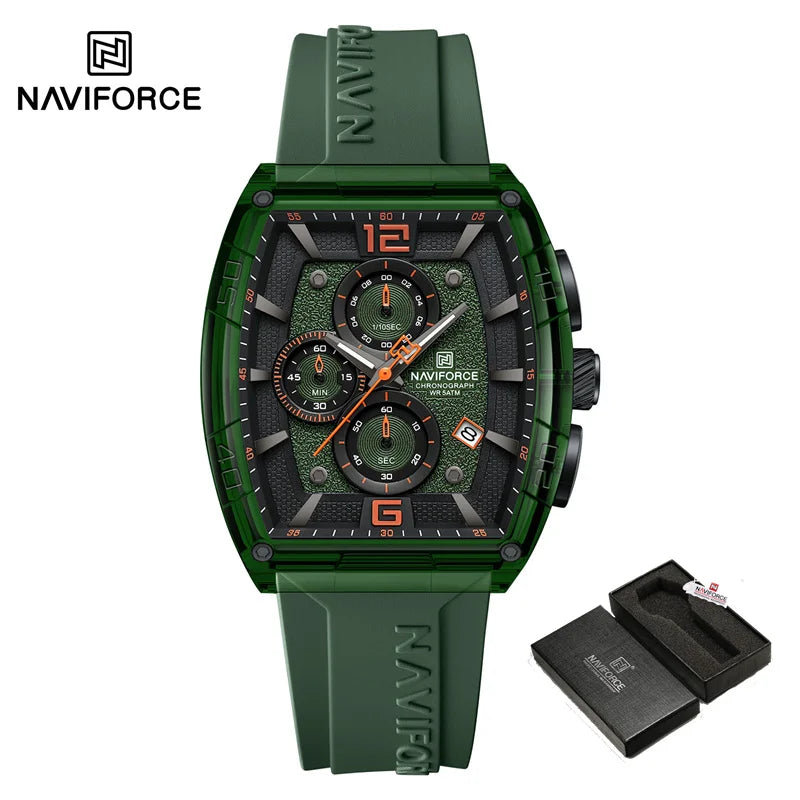 Top Brand NAVIFORCE Fashion Watches for Men Quartz Silicone Strap 50M Waterproof Date Original Man's WristWatch Reloj Hombr 2025