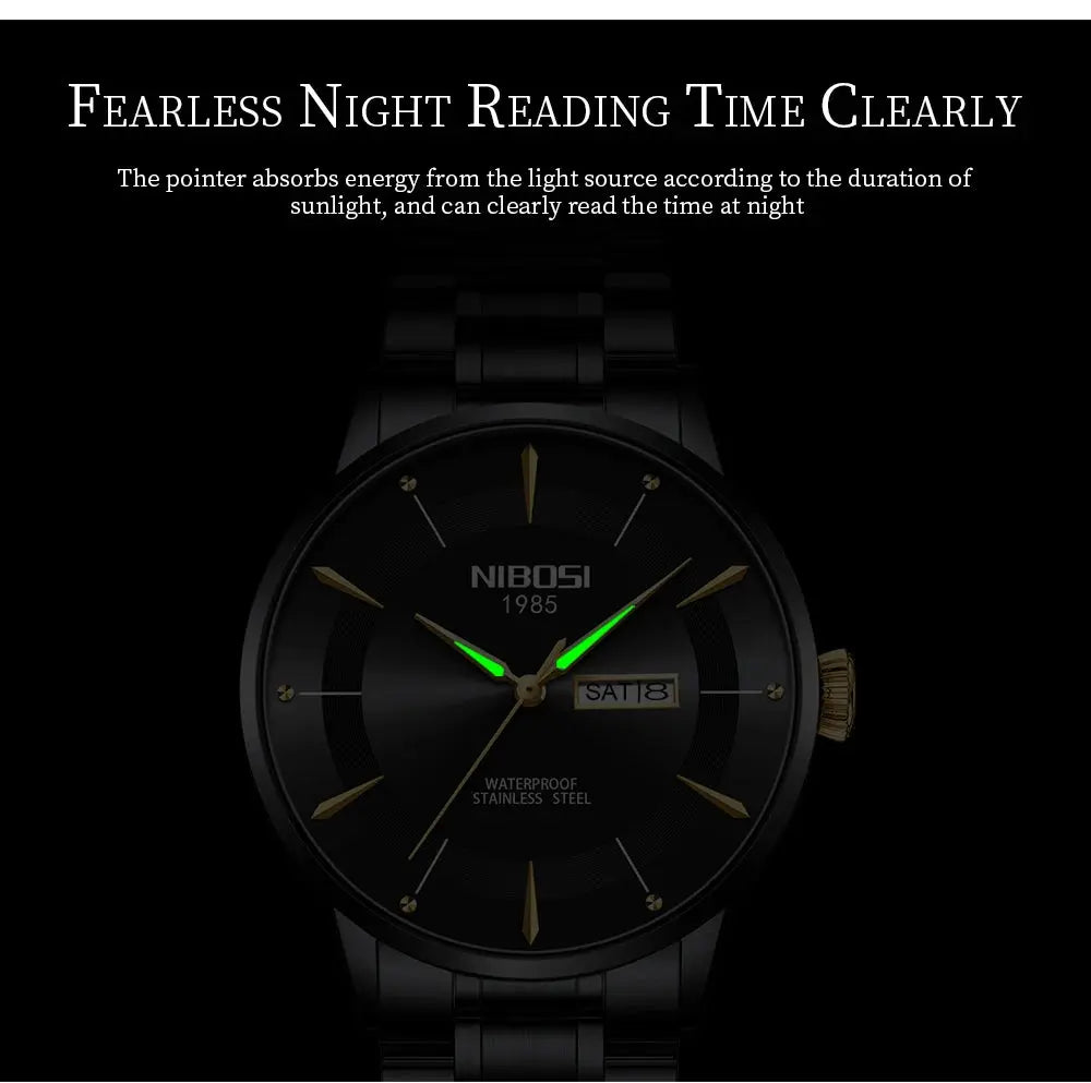 2025 New Men Watch Stainless Steel Business Style Luxury Rhinestone 43mm Blue Gold Quartz Movement Wristwatch Relogios Masculino Gola Watches