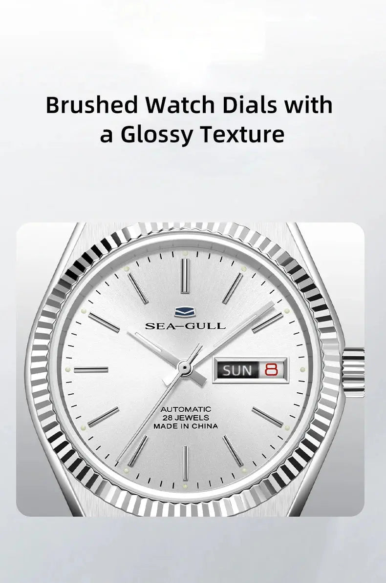 Seagull Historical Series Men Watch Bilingual Calendar Luminous Automatic Mechanical Watches Dress Wristwatch Casual Clock 1075 Gola Watches