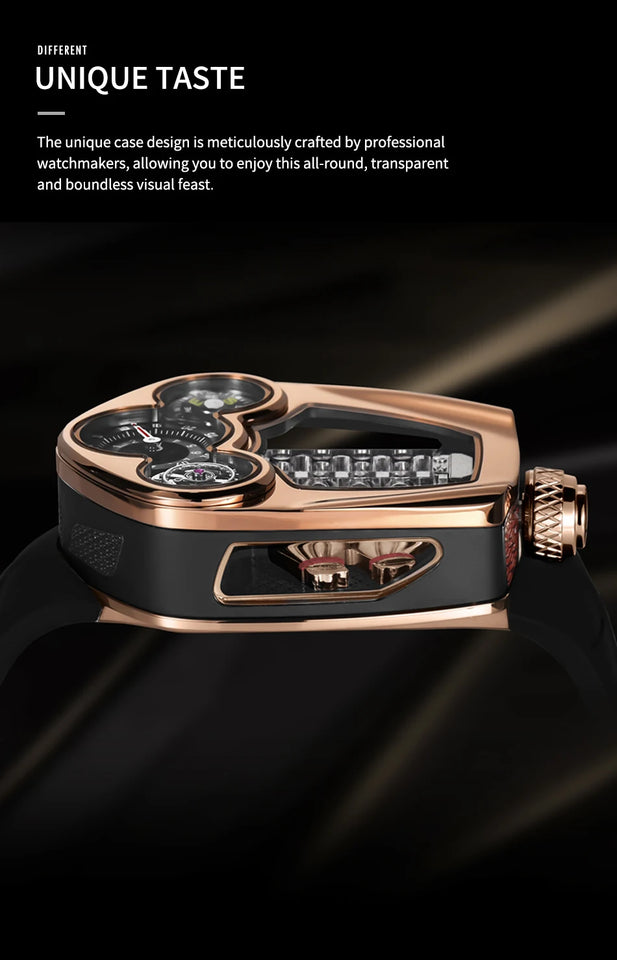 NEW PINDU Design Engine Series Quartz Watch Men Stainless steel Compass Waterproof TOP-luxurious Swiss quartz 762 movement watch