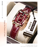 POEDAGAR Luxury High Quality Women Wristwatch Waterproof Date Rectangle Watch For Woman Leather Quartz Women's Watches Reloj+Box