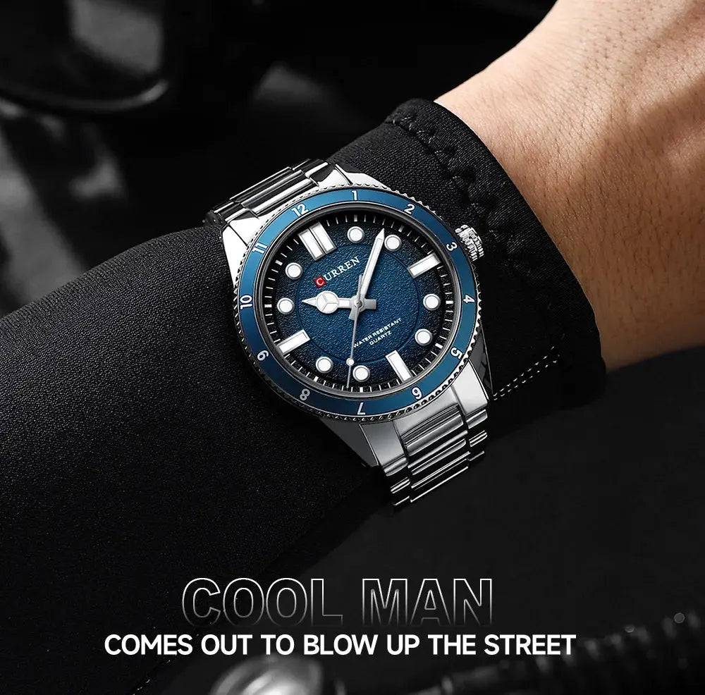 CURREN 2025 New Luxury Watch Business Waterproof Male Clock Luminous Stainless Steel Quartz Men Watch reloj hombre Gola Watches
