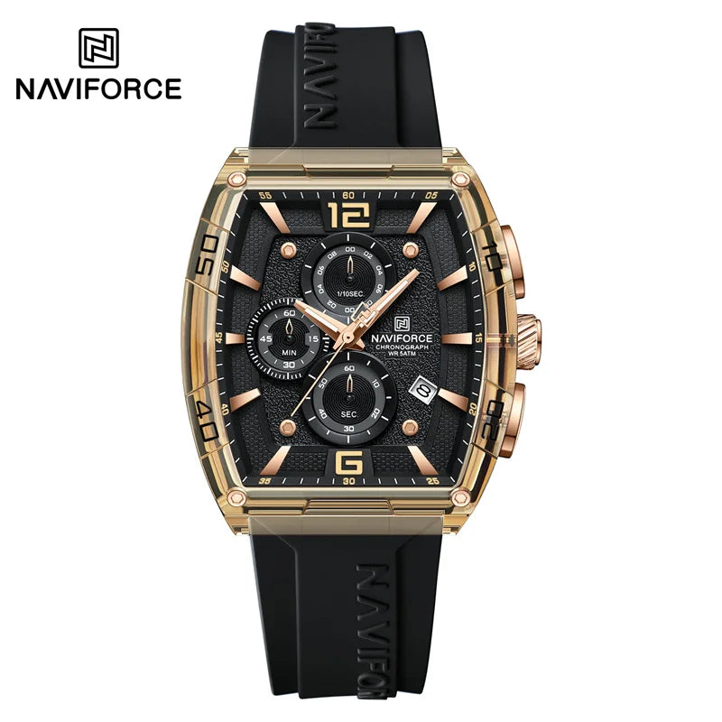 Top Brand NAVIFORCE Fashion Watches for Men Quartz Silicone Strap 50M Waterproof Date Original Man's WristWatch Reloj Hombr 2025