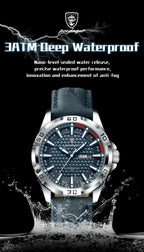 POEDAGAR Original Man Wristwatch Top Luxury Waterproof Luminous Date Week Watch For Men Quartz Sport Leather Men's Watches Reloj Gola Watches