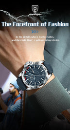 POEDAGAR Original Man Wristwatch Top Luxury Waterproof Luminous Date Week Watch For Men Quartz Sport Leather Men's Watches Reloj Gola Watches