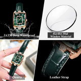 POEDAGAR Rectangle Luxury Women's Watches Waterproof Date Leather Woman Watch Elegant Fashion Quartz Women Wristwatch Reloj Gift