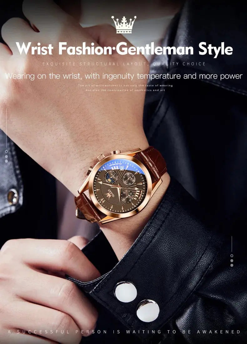 OLEVS Original Luxury Brand Men's Watches - High Quality Waterproof Quartz Watch for Men Gola Watches