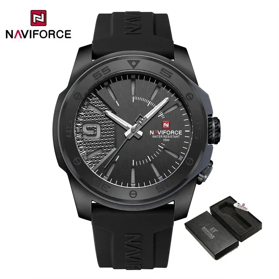 NAVIFORCE Luxury Fashion Quartz Watches for men Silicone Strap Hand Clock 50m Waterproof Japan Movement Man Sports Wristwatches My Store