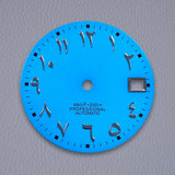 28.5mm S Logo Silver Nail Arabic Sunburst Dial Fit NH35/NH36/7S/4R Movement Dial Watch Modification Accessories