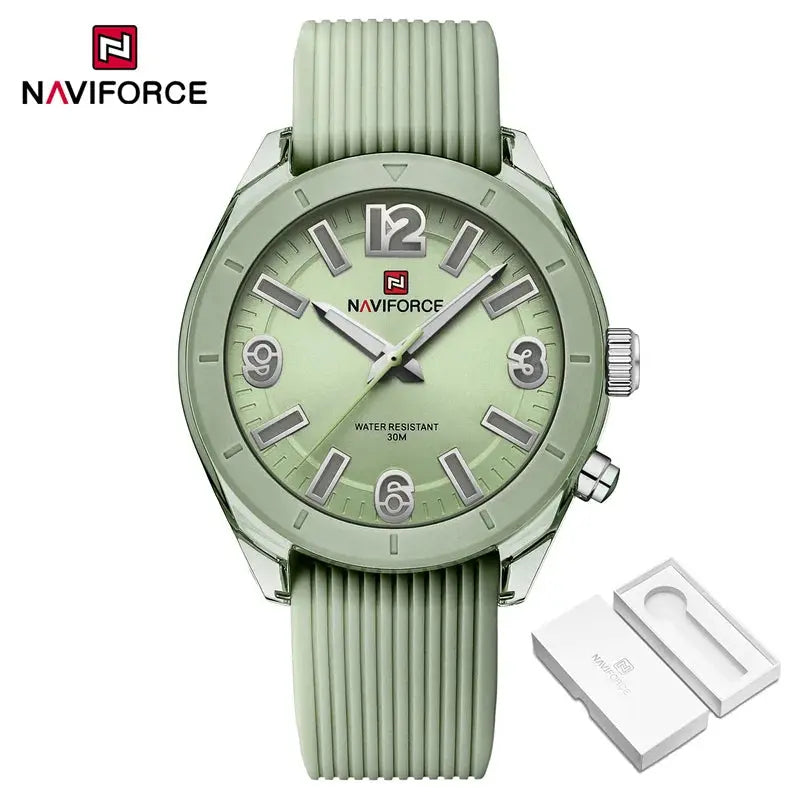NAVIFORCE Women's Waterproof Watch Fashion Casual Luminous Display Quartz Wristwatch with Silicone Band Reloj Mujer High Quality My Store
