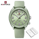 NAVIFORCE Women's Waterproof Watch Fashion Casual Luminous Display Quartz Wristwatch with Silicone Band Reloj Mujer High Quality