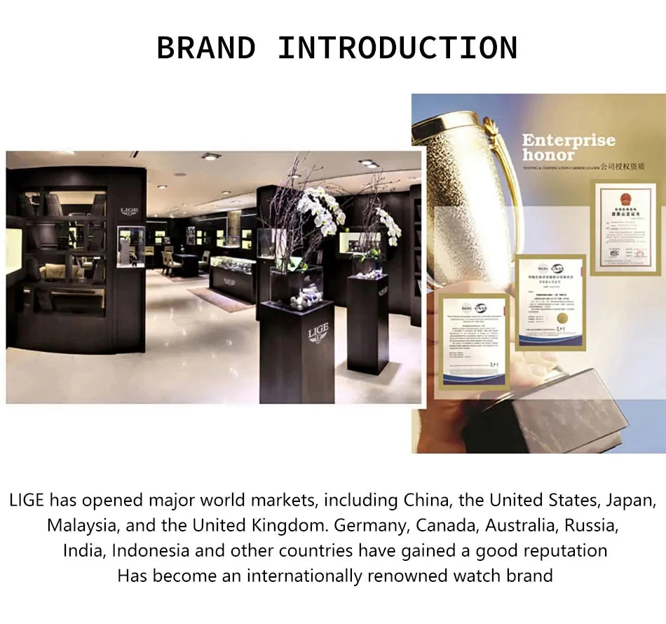 LIGE New Ladies Waterproof Watch Luxury Ceramic Braceletz Women Watches Creative Fashion Original Elegant Quartz Wristwatch Gift