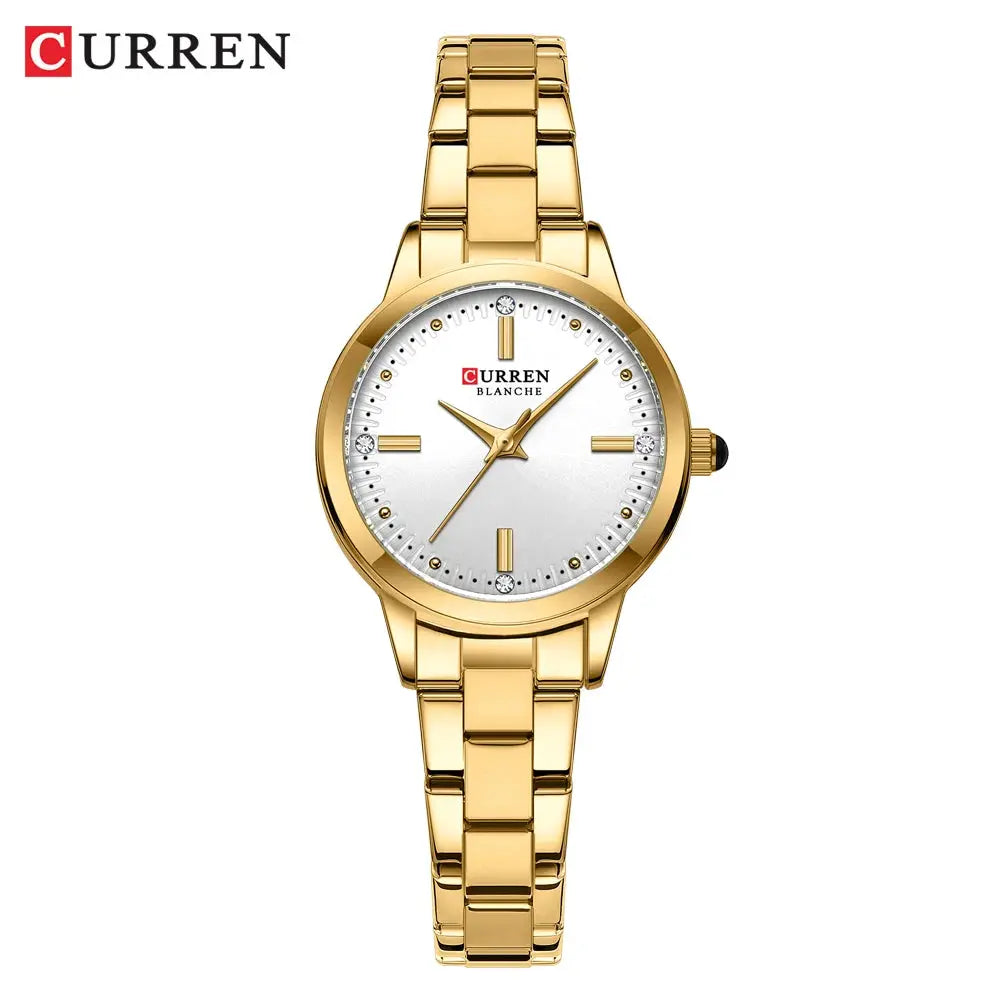 CURREN-Women's Simple Dial Wristwatch, Elegant and Charming Bracelet Quart Watches for Lady, Fashion Brand My Store