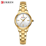 CURREN-Women's Simple Dial Wristwatch, Elegant and Charming Bracelet Quart Watches for Lady, Fashion Brand