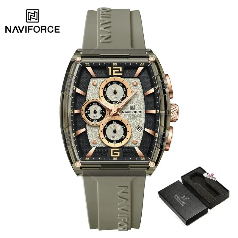 Top Brand NAVIFORCE Fashion Watches for Men Quartz Silicone Strap 50M Waterproof Date Original Man's WristWatch Reloj Hombr 2025 My Store