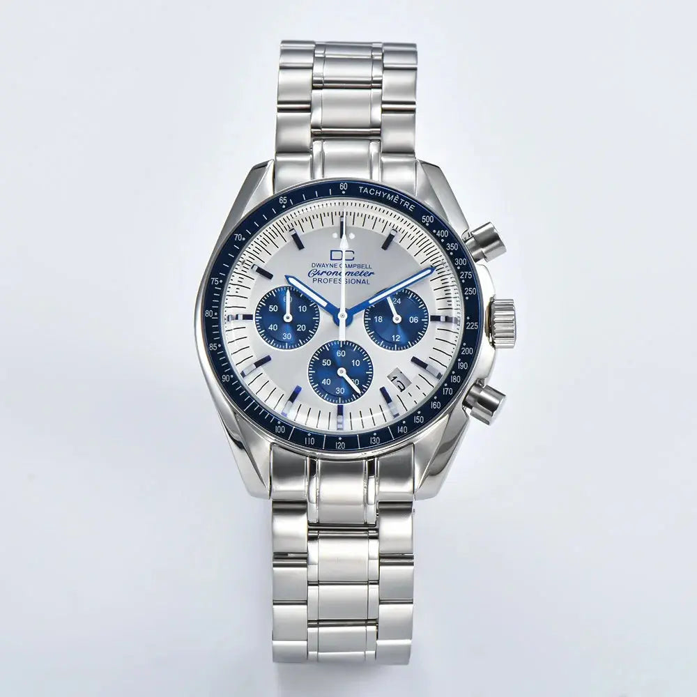 Japanese Quartz Watch Vk63 Men's Business Watch Panda Dial VK63 Movement Chronograph Electronic Multi-Function No Sapphire Glass Gola Watches