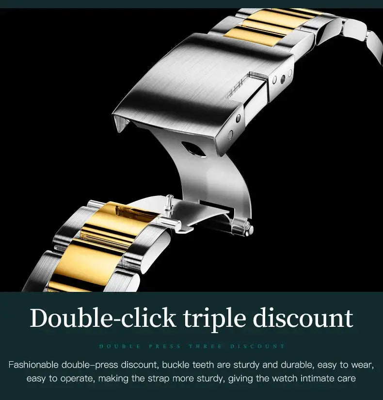 OLEVS 2870 Men's Watches Moon phase Steel Calendar Chronograph Original Quartz Watch Big Rota Dial Luxury Sports Wristwatches Gola Watches