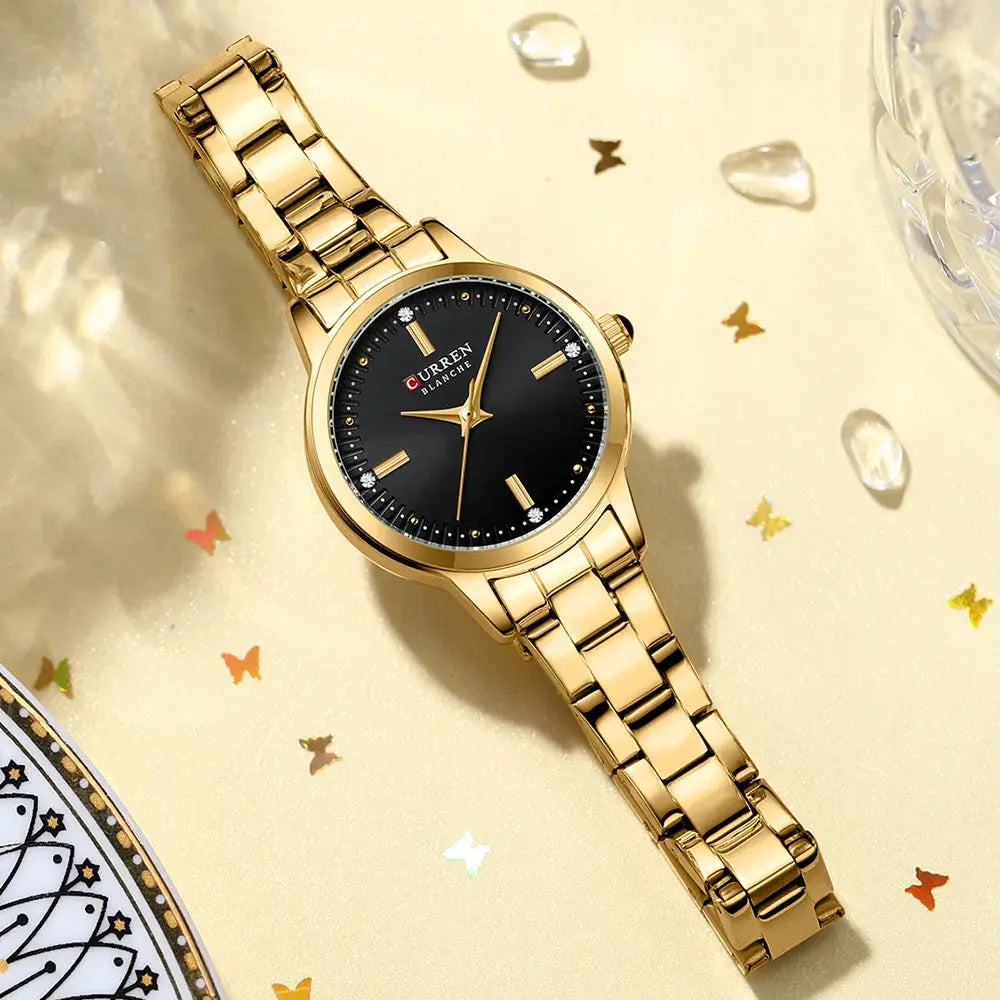 CURREN-Women's Simple Dial Wristwatch, Elegant and Charming Bracelet Quart Watches for Lady, Fashion Brand My Store