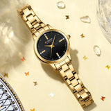CURREN-Women's Simple Dial Wristwatch, Elegant and Charming Bracelet Quart Watches for Lady, Fashion Brand