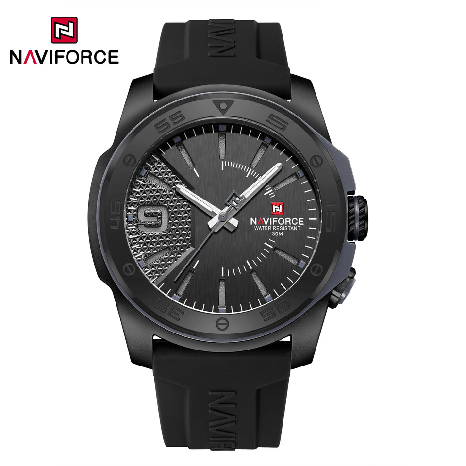 NAVIFORCE Luxury Man Watch Quartz Waterproof Luminous Date Chronograph Leather Men Wristwatch Military Sports Men's Watches