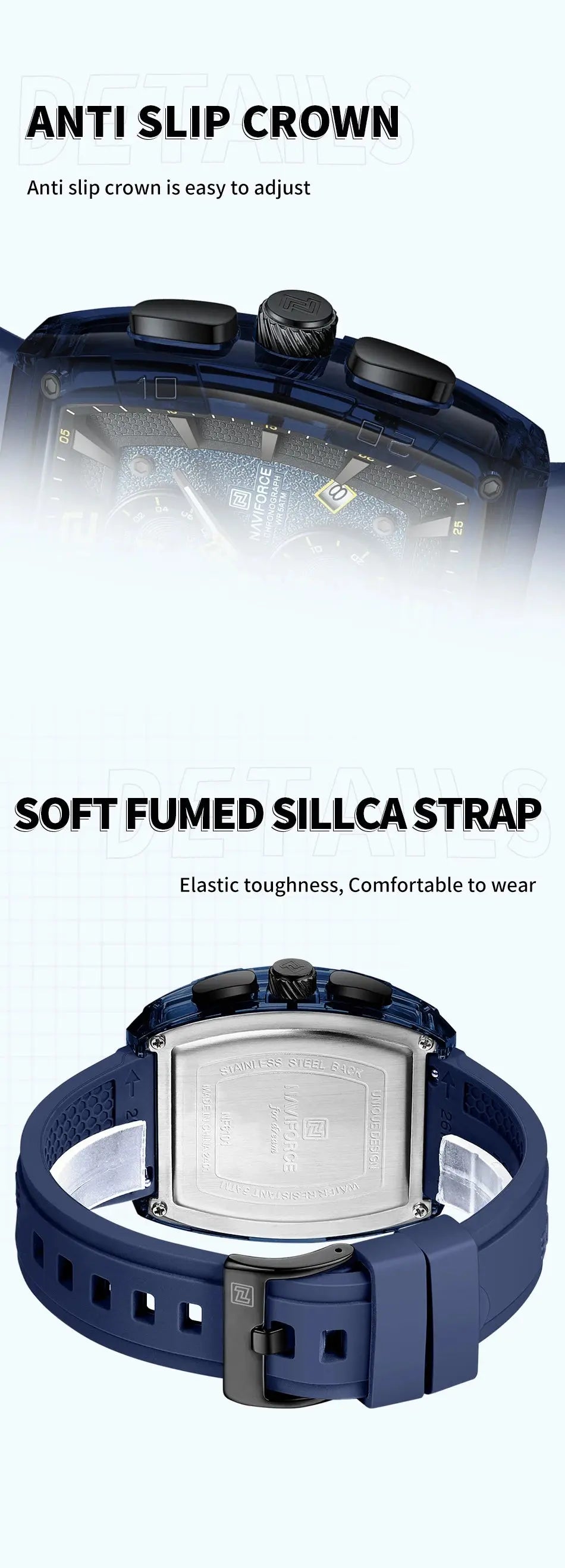 Top Brand NAVIFORCE Fashion Watches for Men Quartz Silicone Strap 50M Waterproof Date Original Man's WristWatch Reloj Hombr 2025 My Store