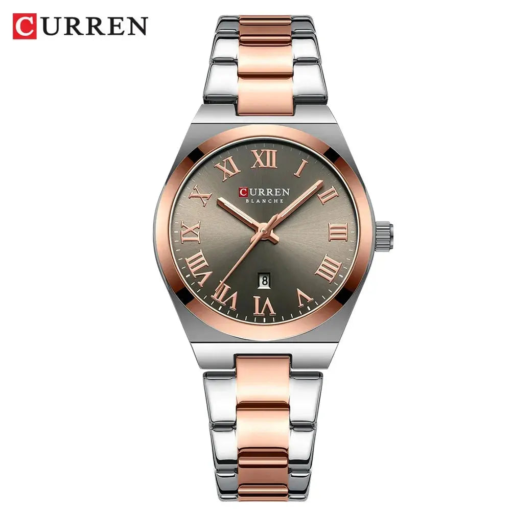 CURREN Watch Women,Watches for Women,Ladies Watches,Waterproof Fashion Dress Stainless Steel Bracelet Analog Watches Date My Store
